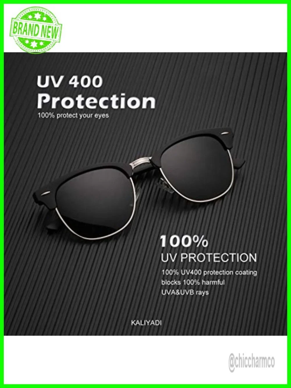 Polarized Sunglasses Men Women Semi-Rimless Frame UV Blocking Driving